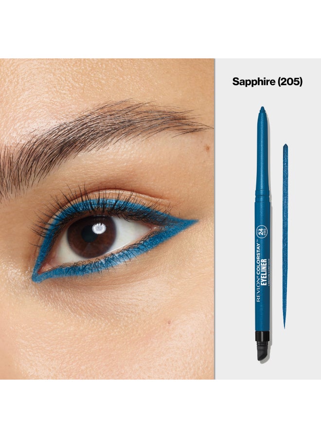 ريفلون Revlon ColorStay Pencil Waterproof Eyeliner, Smudge-Proof, Eye Makeup with Built-In Sharpener, Packaging May Vary, 205 Sapphire, 0.01 oz SAPPHIRE - Image 2