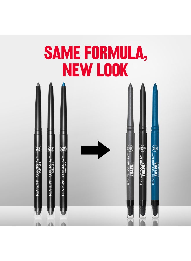 ريفلون Revlon ColorStay Pencil Waterproof Eyeliner, Smudge-Proof, Eye Makeup with Built-In Sharpener, Packaging May Vary, 205 Sapphire, 0.01 oz SAPPHIRE - Image 3
