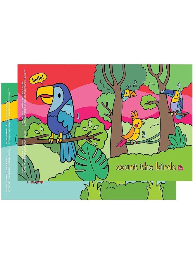 مونشكين حصيرة قصص مانشكن، أطباق قابلة للتخلص خالية من BPA للأطفال، قطعة واحدة - Image 1