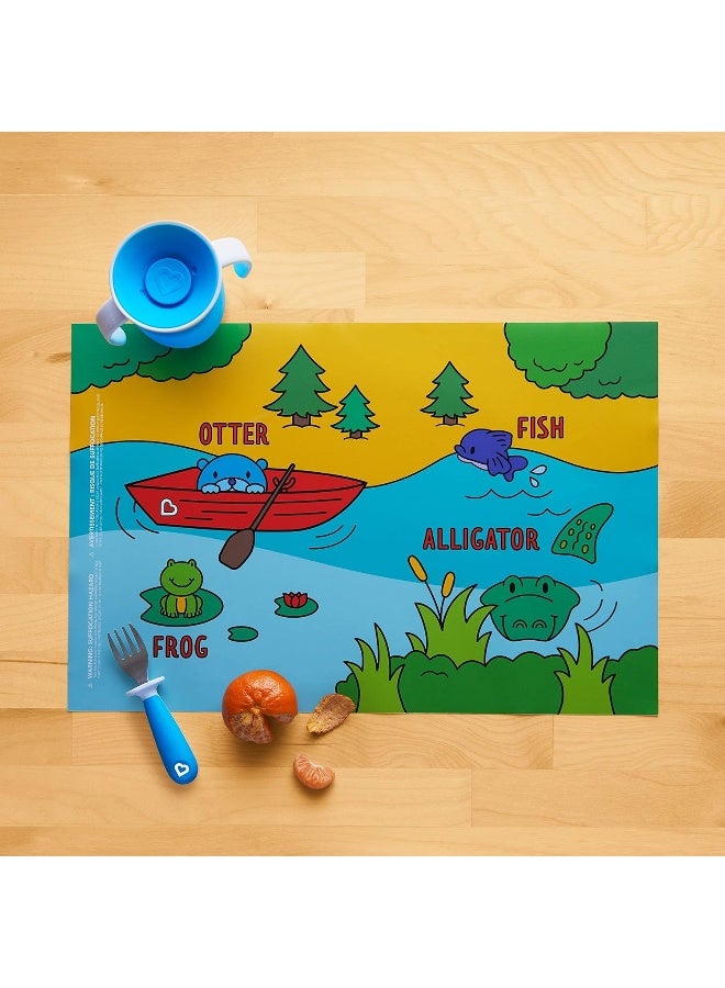 مونشكين حصيرة قصص مانشكن، أطباق قابلة للتخلص خالية من BPA للأطفال، قطعة واحدة - Image 5