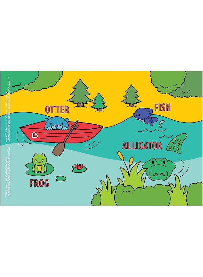 مونشكين حصيرة قصص مانشكن، أطباق قابلة للتخلص خالية من BPA للأطفال، قطعة واحدة - Image 3