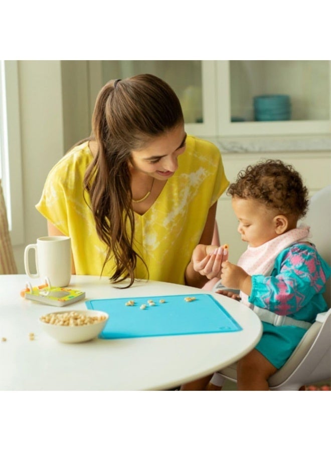 مونشكين Munchkin® Spotless™ Silicone Placemats for Kids, 2 Pack, Blue/Green - Image 3
