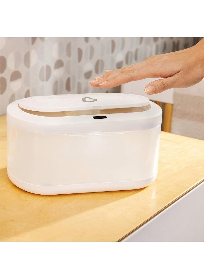 مونشكين سخان مناديل الأطفال من مانشكن بدون لمس مع ضوء ليلي ومستشعر حركة، أبيض - Image 3