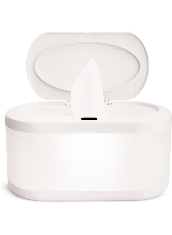 مونشكين سخان مناديل الأطفال من مانشكن بدون لمس مع ضوء ليلي ومستشعر حركة، أبيض - Image 4