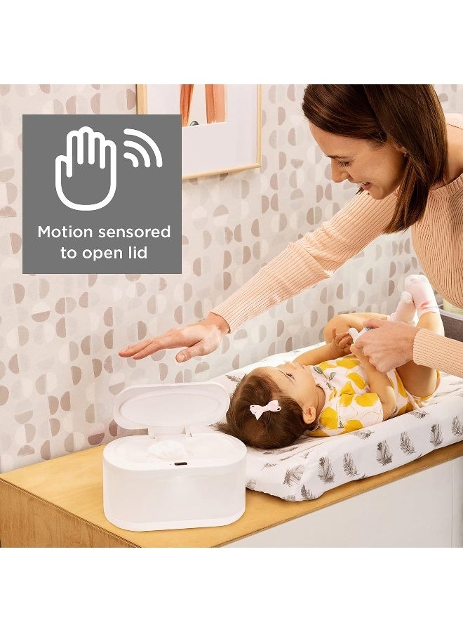 مونشكين سخان مناديل الأطفال من مانشكن بدون لمس مع ضوء ليلي ومستشعر حركة، أبيض - Image 2