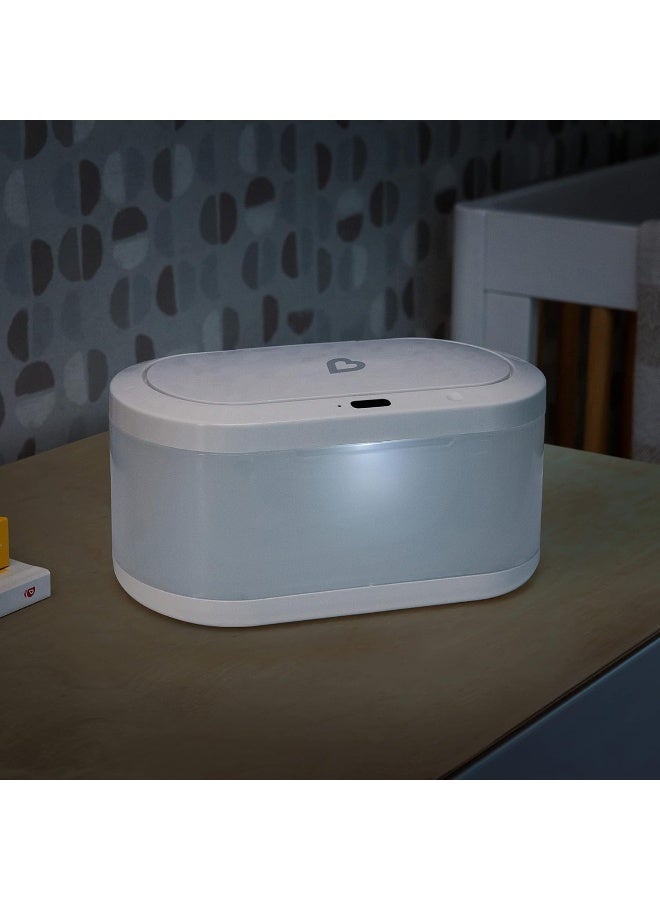 مونشكين سخان مناديل الأطفال من مانشكن بدون لمس مع ضوء ليلي ومستشعر حركة، أبيض - Image 5