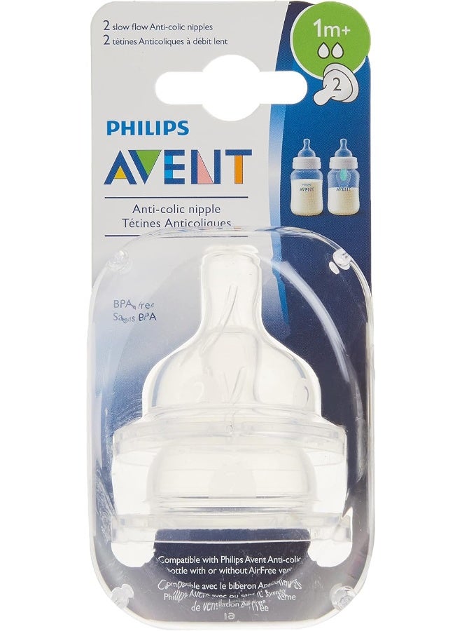 Philips AVENT Anti-Colic Nipple, clear, 2 Slow Flow, 2 Count - Image 5