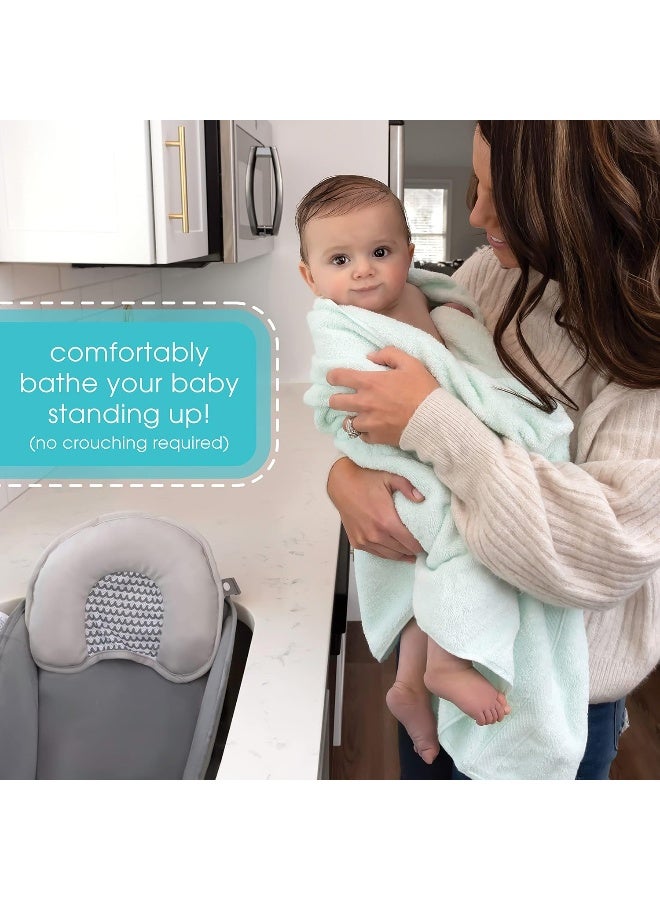 سامر إنفانت Summer Infant Snug Support in-Sink Bather – Bathe Newborns up to 6 Months with Confidence Right in The Sink - Compression-Molded Foam Baby Bath Sink Cushion is Adjustable and Includes Anti-Slip Grips - Image 5