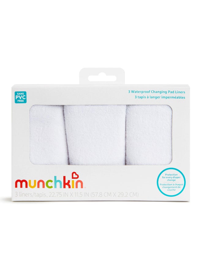 مونشكين Munchkin® Waterproof Changing Pad Liners, 3 Count, (Pack of 1) - Image 4