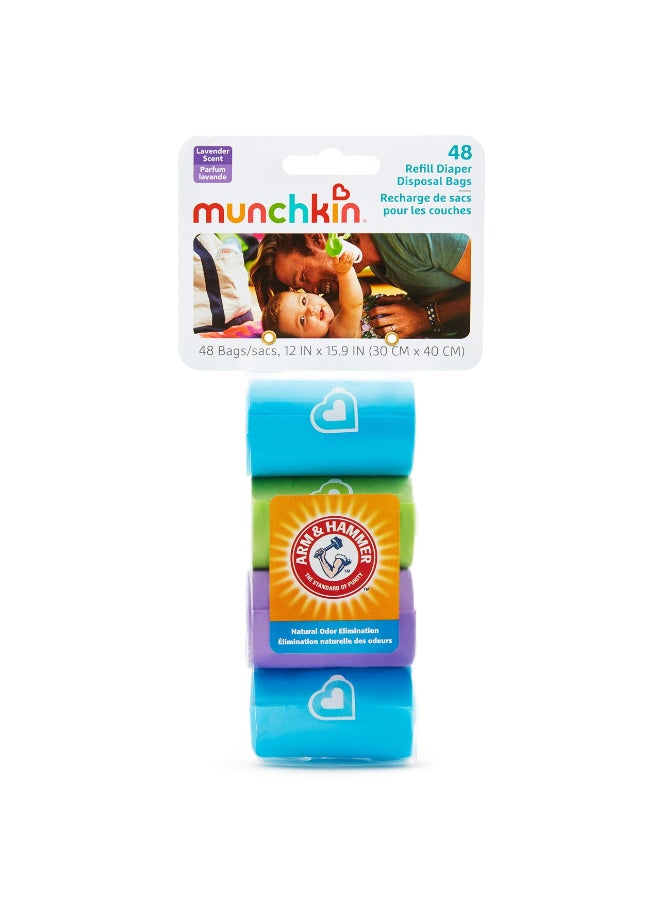 مونشكين Munchkin® Arm & Hammer Diaper Bag Refills, 4 Pack, 48 Bags - Image 2