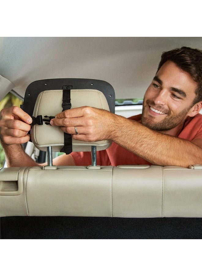 مونشكين Munchkin® Baby Car Mirror, Night Light™ Pivot 360 Baby in-Sight® Adjustable Auto Mirror for Rear Facing Carseats, Black - Image 5