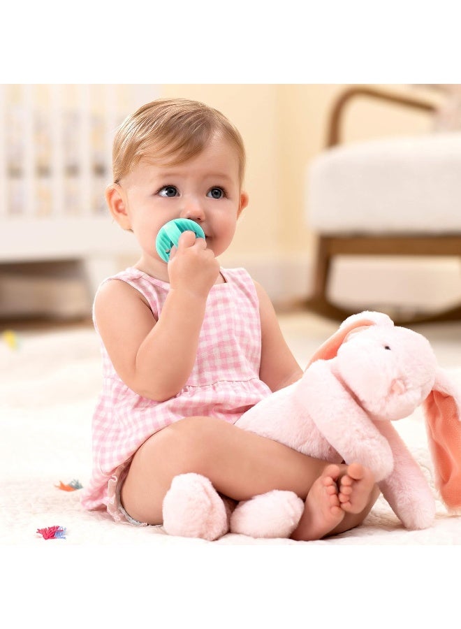 مونشكين Munchkin Sili-Soothe & Teethe, Silicone Pacifier & Teether, 2 Pack, Blue/Green - Image 2