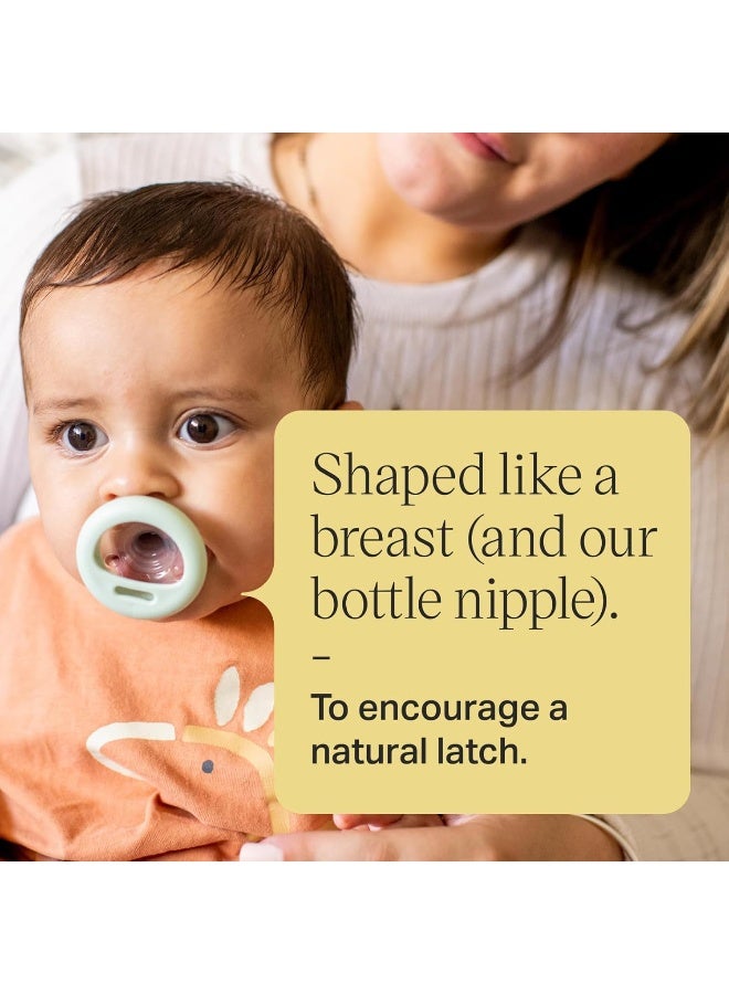 تومي تيبي لهاية تومي تيبي تشبه الثدي، نسيج يشبه الجلد، تصميم تقويمي متماثل، خالية من BPA، 0-6 أشهر، عبوة من 4 مصاصات - Image 4