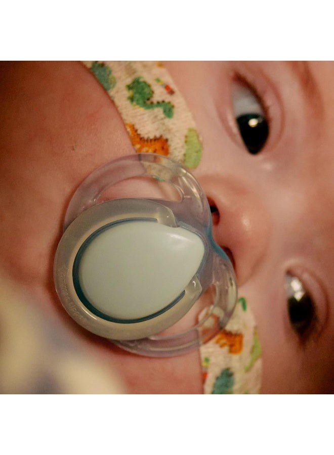 تومي تيبي لهايات تومي تيبي المتوهجة في الظلام لوقت النوم، تصميم متماثل، سيليكون خالي من BPA (18-36 شهر، 6 قطع)، متعددة الألوان - Image 2