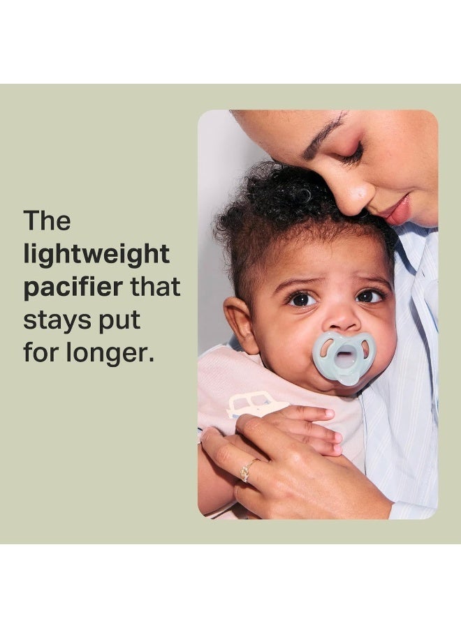 Tommee Tippee Ultra-Light Silicone Pacifier, Symmetrical One-Piece Design, BPA-Free Silicone Binkies, 6-18m, 4 Count - Image 2