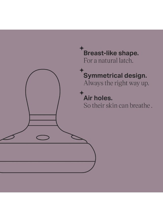 تومي تيبي لهاية تومي تيبي تشبه الثدي، نسيج يشبه الجلد، تصميم متماثل، خالية من BPA، 6-18 شهر، 4 قطع - Image 3