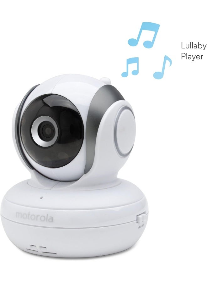 موتورولا MBP36S جهاز مراقبة الأطفال بالفيديو اللاسلكي عن بُعد مع شاشة LCD ملونة بحجم 3.5 بوصة، كاميرا عن بُعد مع إمكانية التحريك، الميل، والتكبير - Image 2
