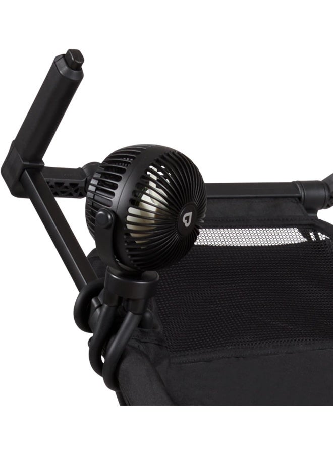 مونشكين MunchkinÂ® Stroller Fan - Portable Baby Cooling System with 4 Speeds, Rechargeable Battery, and Entertaining LED Lights - Image 3