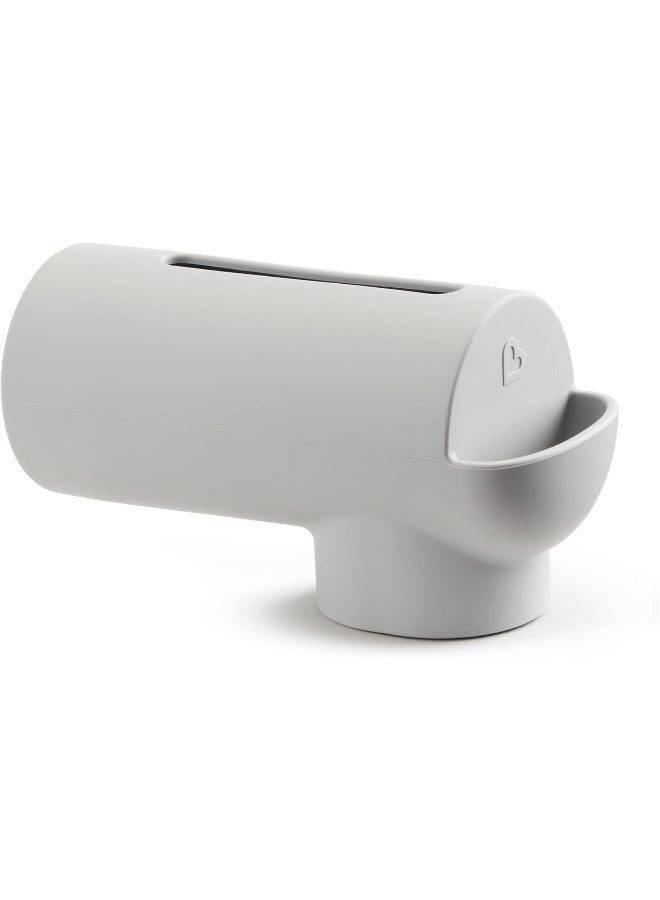 مونشكين MunchkinÂ® Soft Spotâ„¢ Bath Spout Cover for Baby, Bathtub Guard with Built-in Bubble Bath Dispenser, Silicone, Grey - Image 1