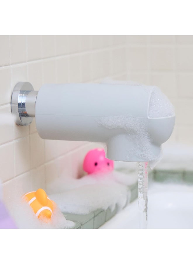 مونشكين MunchkinÂ® Soft Spotâ„¢ Bath Spout Cover for Baby, Bathtub Guard with Built-in Bubble Bath Dispenser, Silicone, Grey - Image 3