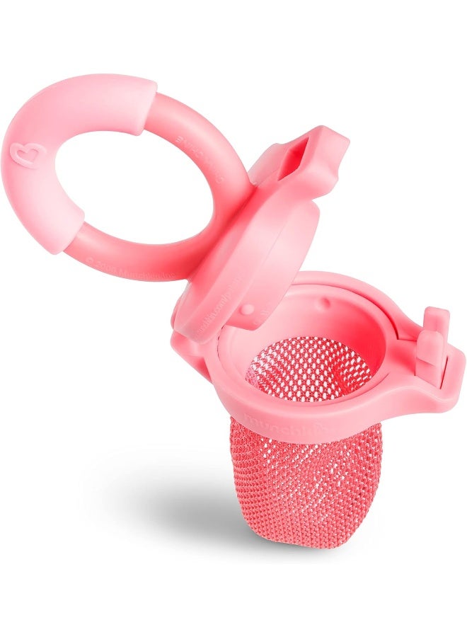 مونشكين Munchkin Baby Feeder for Fresh Food and Fruit, 2 Pack, Coral/Purple - Image 2