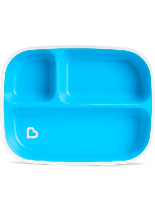 مونشكين Munchkin Splashâ„¢ Divided Plate - 1pk (Blue - non peggable) - Image 1