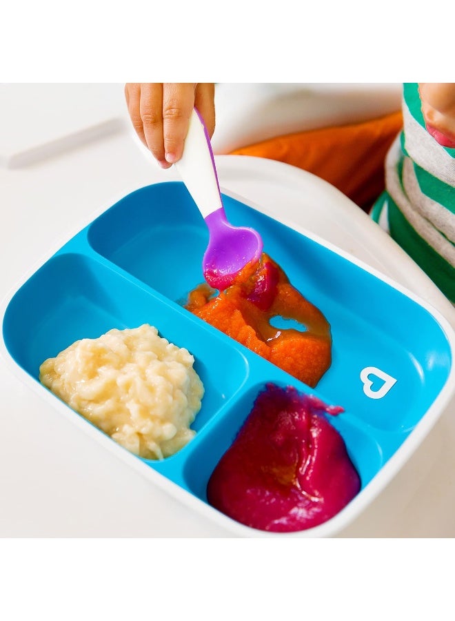 مونشكين Munchkin Splashâ„¢ Divided Plate - 1pk (Blue - non peggable) - Image 2