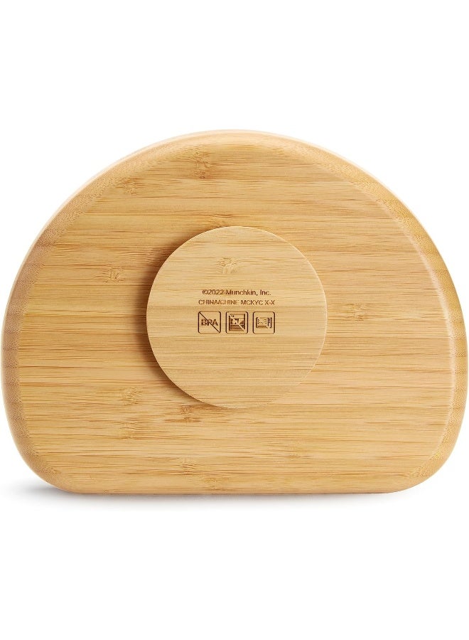 مونشكين MunchkinÂ® Bambouâ„¢ Divided Suction Plate - Eco-Friendly Bamboo Dinnerware for Babies and Toddlers - Image 4