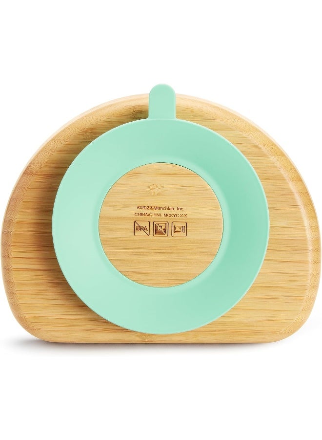 مونشكين MunchkinÂ® Bambouâ„¢ Divided Suction Plate - Eco-Friendly Bamboo Dinnerware for Babies and Toddlers - Image 5