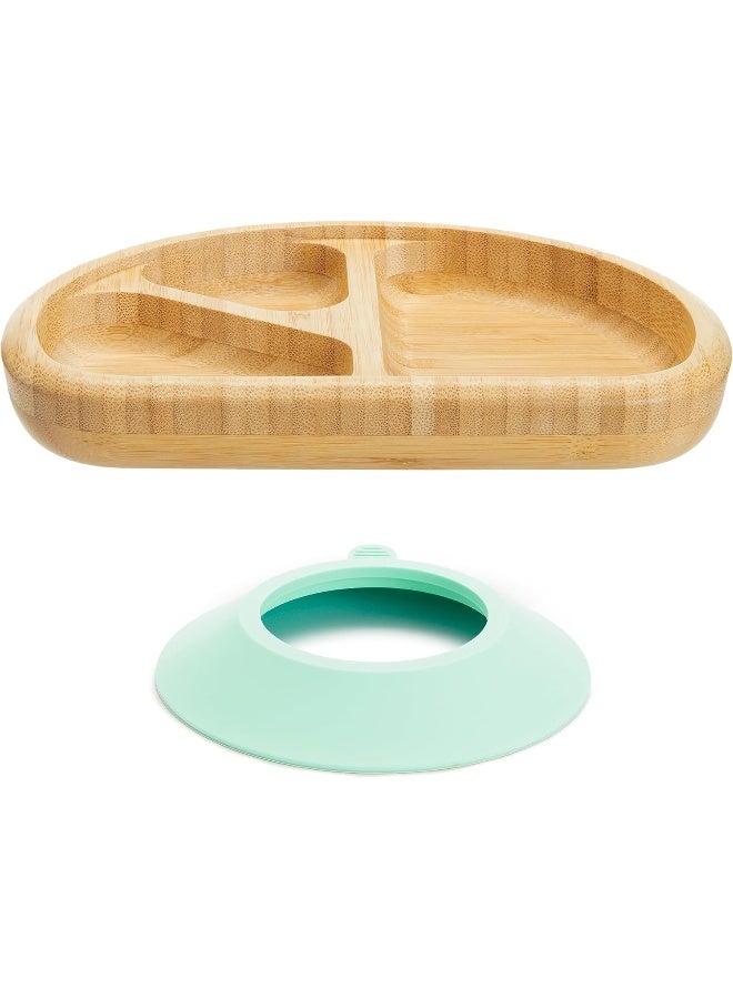 مونشكين MunchkinÂ® Bambouâ„¢ Divided Suction Plate - Eco-Friendly Bamboo Dinnerware for Babies and Toddlers - Image 2