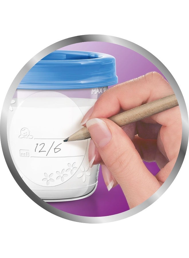 أكواب تخزين حليب الثدي من فيليبس أفينت وأغطية، حاويات سعة 6 أونصات، عبوة من 10 - Image 3