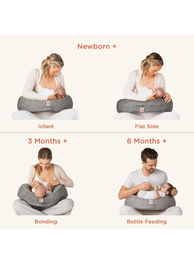 إيرجوبيبي وسادة إرضاع إيرغوبابي ذات المنحنى الطبيعي مع حزام، رمادي - Image 2