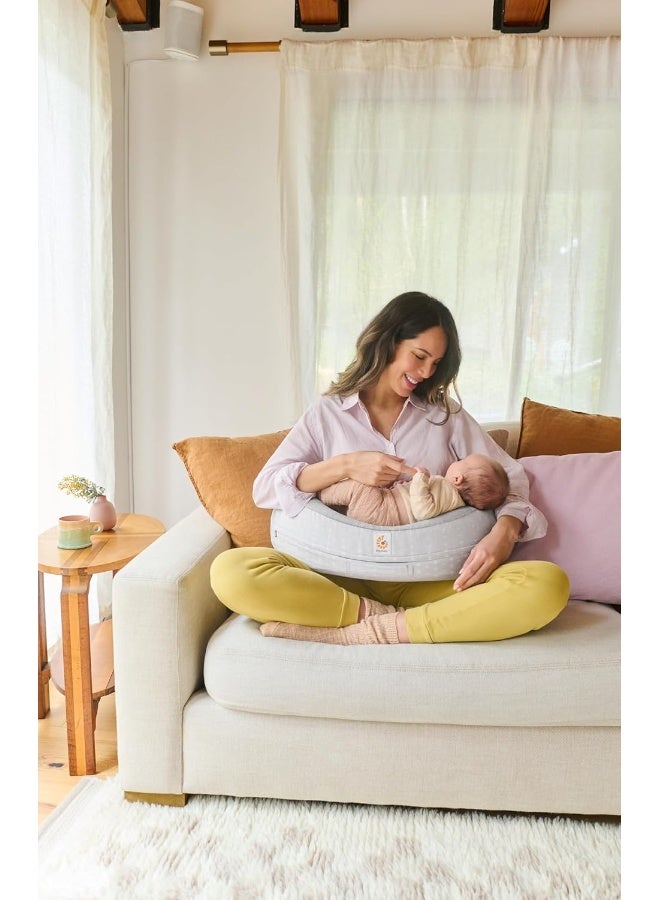 إيرجوبيبي وسادة إرضاع إيرغوبابي ذات المنحنى الطبيعي مع حزام، رمادي - Image 4