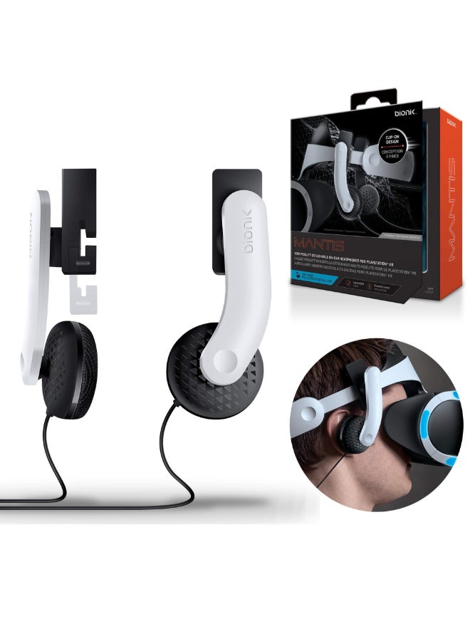 Bionik Mantis Attachable VR Headphones: Compatible with PlayStation VR, Adjustable Design, Connects Directly to PSVR, Hi-Fi Sound, Sleek Design, Easy Installation - Image 1