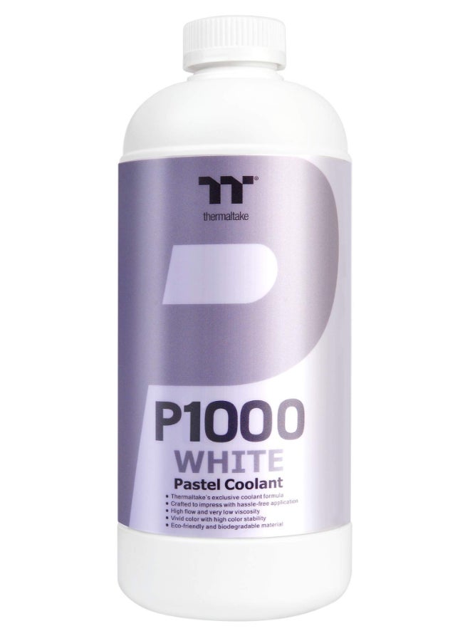 Thermaltake P1000 1000ml New Formula White Pastel Water Cooling Solution Anti-Corrosion Anti-Freeze Minimize Airlock CL-W246-OS00WT-A - Image 1