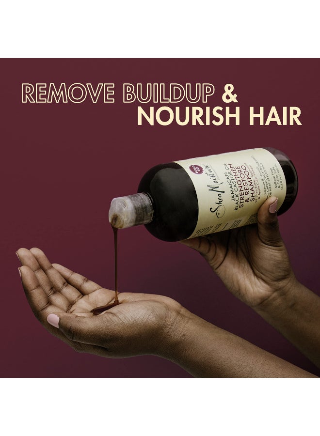 شيامويستر مجموعة شيا مويستشر للشعر المجعد: شامبو 16 أونصة، بلسم 13 أونصة، بلسم بدون شطف 11.5 أونصة مع زيت الخروع الأسود الجامايكي لنمو صحي واستعادة - خالي من الكبريتات - Image 5