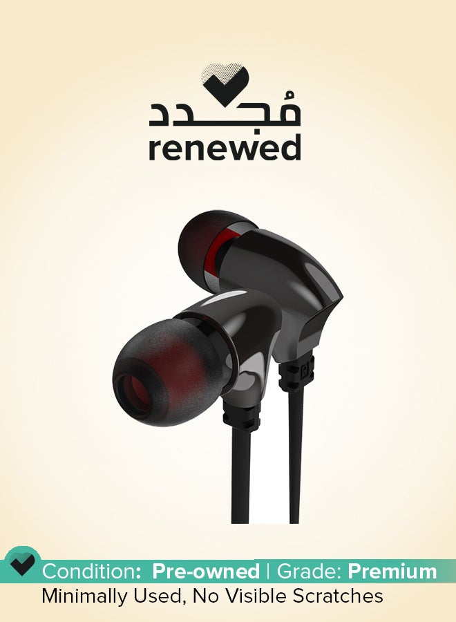 إنيرجي سيستم Renewed - Energy Sistem Earphones 5 Ceramic - Wired In-ear Headphones with Call Control and Flat Cable in Black - Image 1