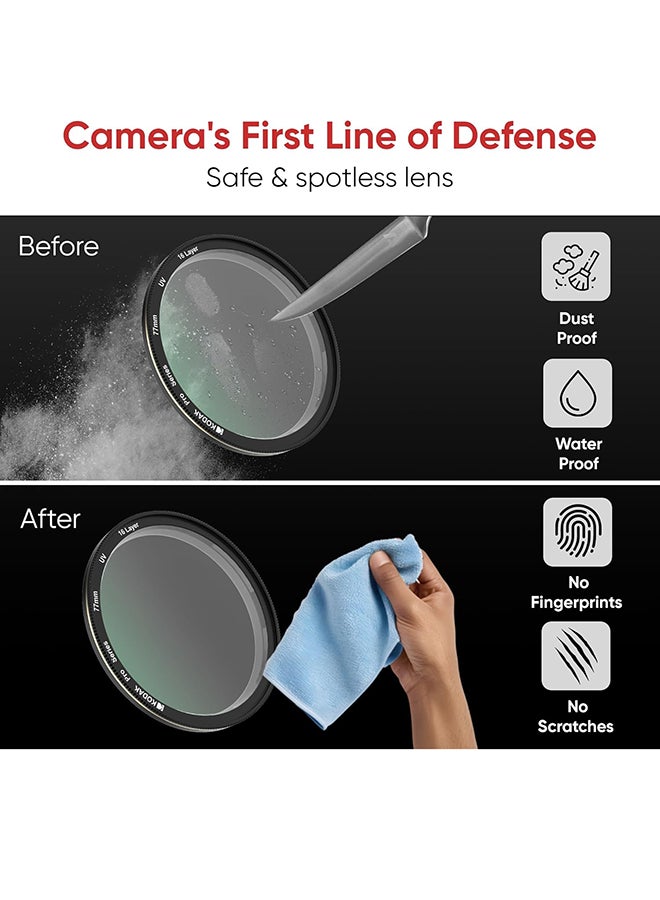 كوداك Renewed - Pro Series 77mm 16 Layers UV Filter - Black - Image 3