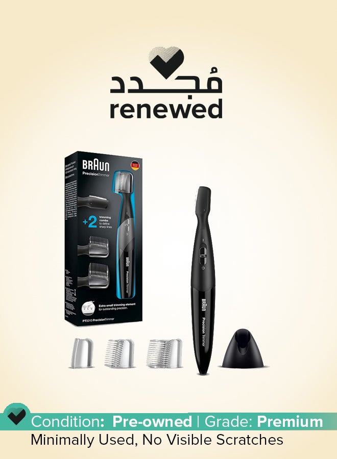 BRAUN Renewed - Braun Men's Beard Trimmer, 2 Trimming Attachments for Flexible, Precise Trimming, PT5010, Black - Image 1