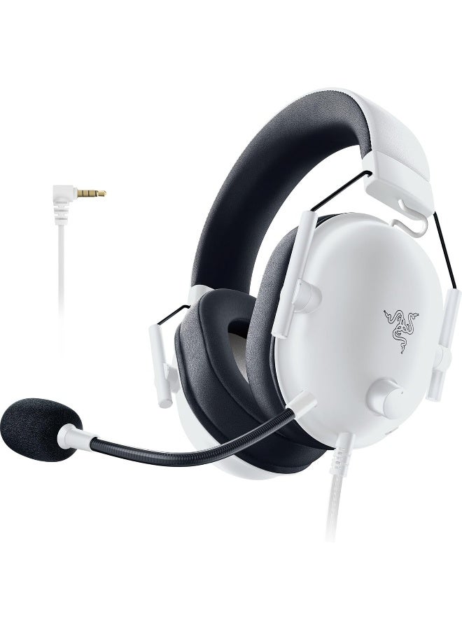 RAZER BlackShark V2 X White Special Edition Wired Gaming Headset, TriForce 50 mm Drivers, HyperClear Mic, Passive Noise Cancelling, 7.1 Surround (Windows), 3.5 mm Cross-Platform, Lightweight 240 g | RZ04-03241700-R3M1 - Image 1