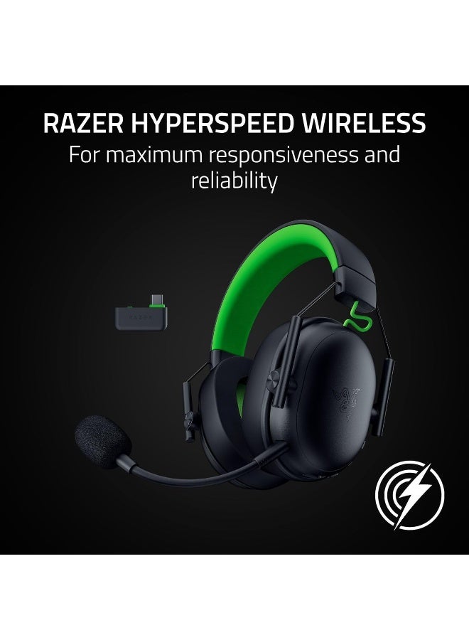 ريزر سماعة الألعاب اللاسلكية BlackShark V3 X HyperSpeed لجهاز Xbox: محركات 50 مم - ميكروفون كارديويد - 2.4 جيجاهرتز، بلوتوث، USB - تعمل مع الكمبيوتر، ماك، PS5، نينتندو سويتش - عمر بطارية طويل - أسود - Image 4