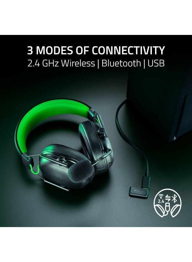 ريزر سماعة الألعاب اللاسلكية BlackShark V3 X HyperSpeed لجهاز Xbox: محركات 50 مم - ميكروفون كارديويد - 2.4 جيجاهرتز، بلوتوث، USB - تعمل مع الكمبيوتر، ماك، PS5، نينتندو سويتش - عمر بطارية طويل - أسود - Image 5