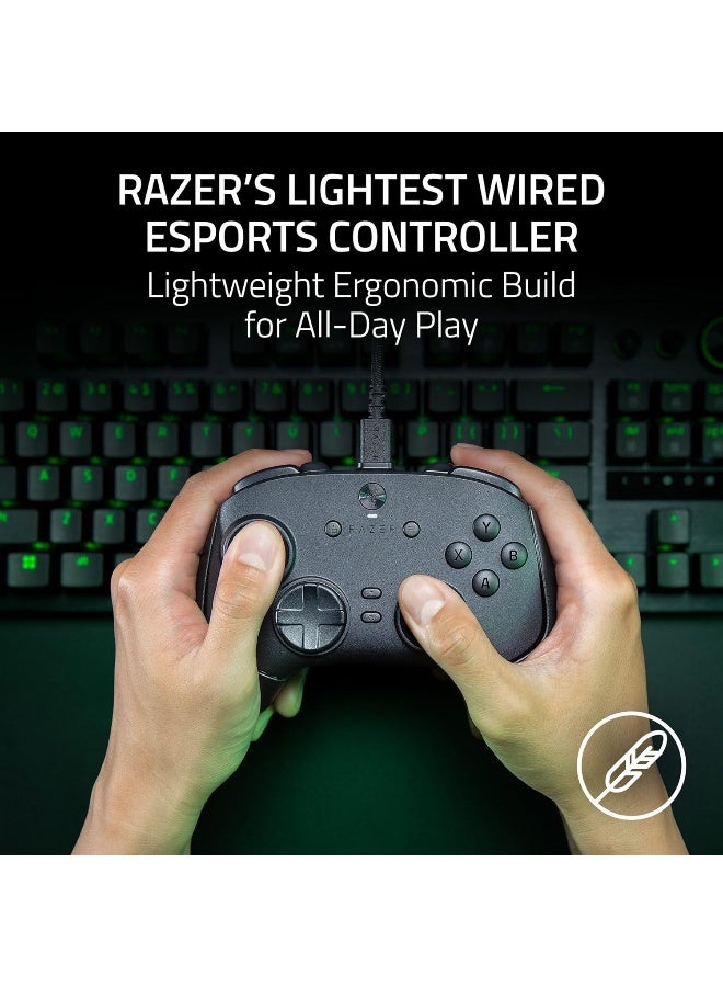 ريزر وولفرين V3 إصدار البطولة وحدة تحكم الألعاب السلكية 8k للكمبيوتر: 8K هرتز هايبر بولينغ، عصي تحكم TMR مع أغطية قابلة للتبديل، 4 دبابيس خلفية للنقر بالماوس و 2 بامبرز قبضة المخلب - أسود - Image 4