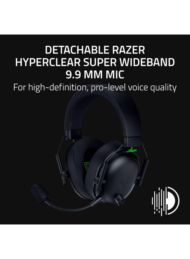 RAZER BlackShark V3 Wireless Gaming Headset for Xbox: 50mm Drivers - Super Wideband Mic - 2.4 GHz, Bluetooth, USB - Works with PC, Mac, PS5, Nintendo Switch, Smartphone - Long Battery Life - Black - Image 4
