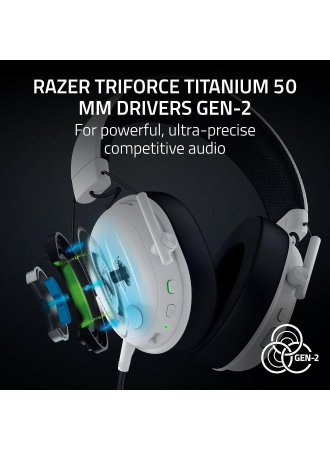 RAZER BlackShark V3 Wireless Gaming Headset, HyperSpeed 2.4 GHz + Bluetooth, TriForce 50 mm Drivers, Detachable 9.9 mm Mic, THX 7.1.4, 70 h Battery, 270 g – White | RZ04-05410400-R3M1 - Image 3