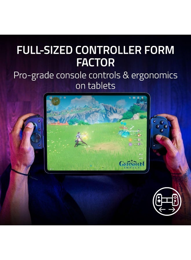 ريزر Kishi V3 Pro XL Gaming Controller for iPad & Android Tablets up to 13": Full Sized TMR Thumbsticks, Dual Back Buttons, Wired & Remote Play for PC, HD Haptics, 6 Free Months of Apple Arcade - Black - Image 2