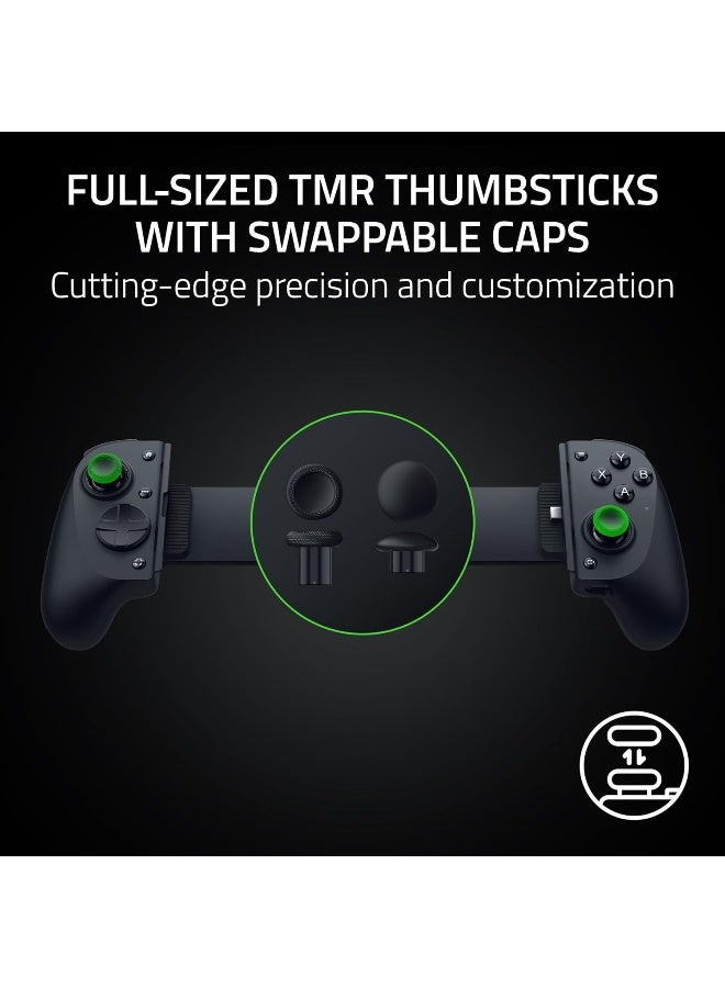 ريزر Kishi V3 Pro XL Gaming Controller for iPad & Android Tablets up to 13": Full Sized TMR Thumbsticks, Dual Back Buttons, Wired & Remote Play for PC, HD Haptics, 6 Free Months of Apple Arcade - Black - Image 4