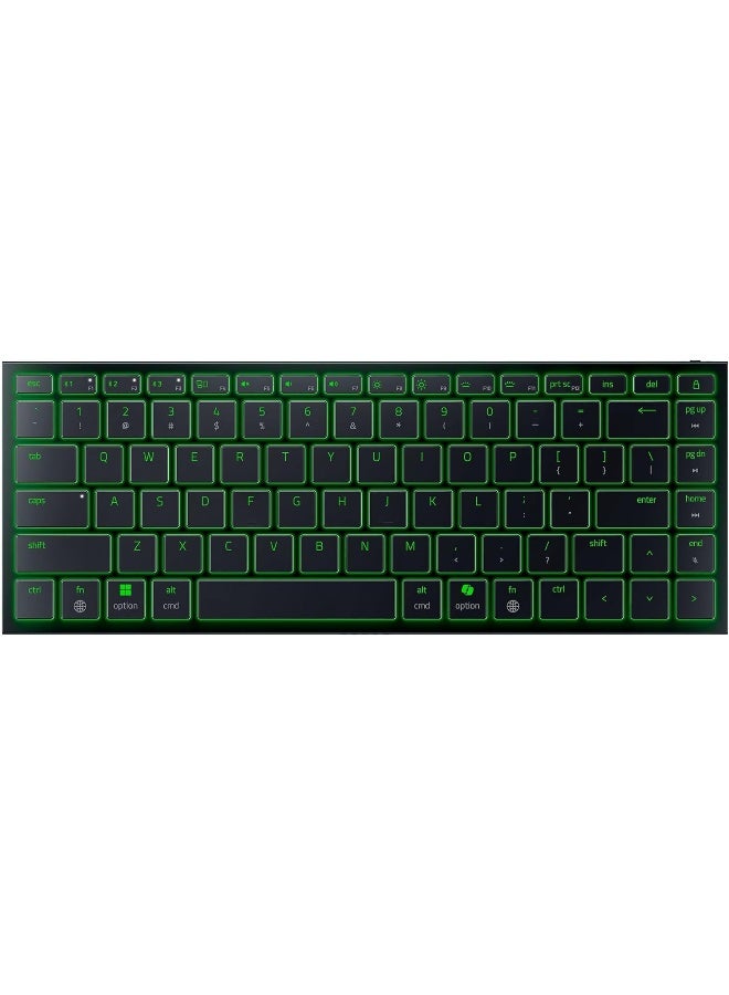 ريزر Joro Portable Wireless Gaming Keyboard: Thin, Light, Compact, Chroma RGB, Low Profile Switches, Bluetooth, Long Battery Life, Snap Tap, For PC & Mac Laptops, Steam Deck, Smartphone - Black - Image 1