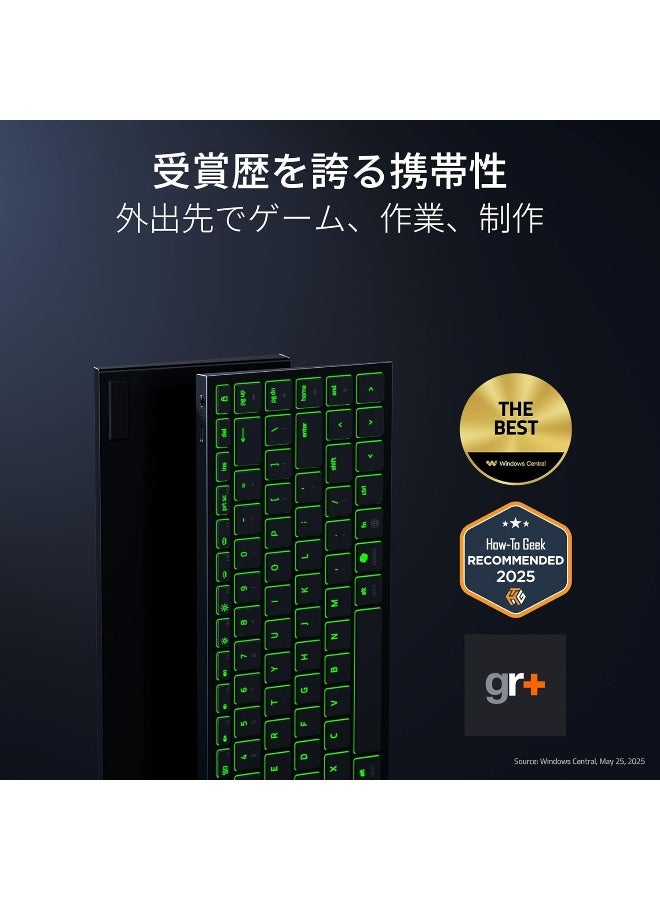 ريزر Joro Portable Wireless Gaming Keyboard: Thin, Light, Compact, Chroma RGB, Low Profile Switches, Bluetooth, Long Battery Life, Snap Tap, For PC & Mac Laptops, Steam Deck, Smartphone - Black - Image 2