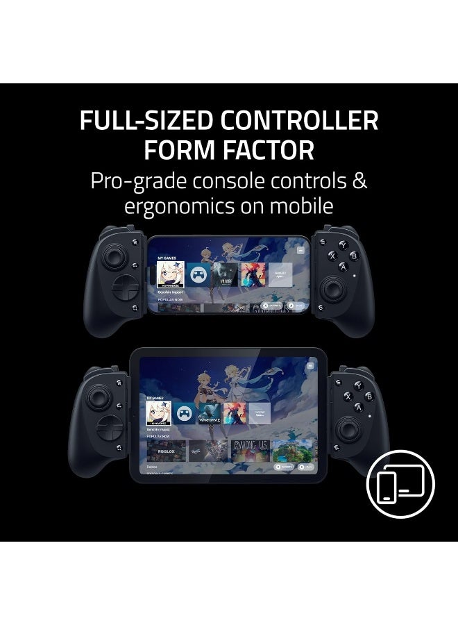 ريزر Kishi V3 Pro Gaming Controller for iPhone 15 & 16, Android & iPad mini up to 8": Full Sized TMR Thumbsticks, Dual Back Buttons, Wired & Remote Play for PC, Haptics, 3 Free Months of Apple Arcade - Black - Image 2